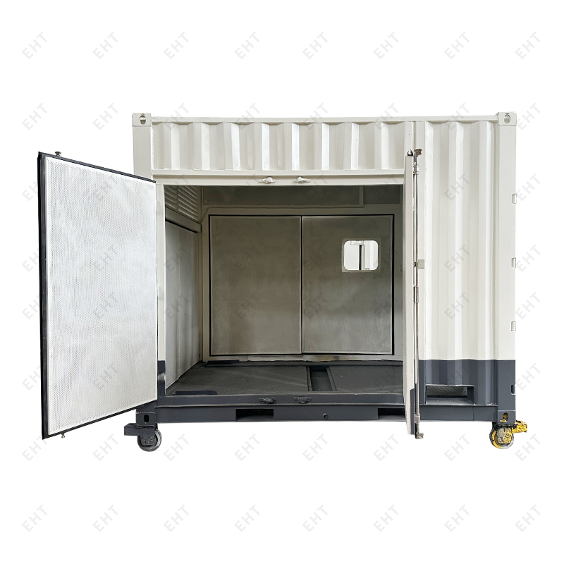 Vlastná skriňa vzduchového kompresora s dĺžkou 12 stôp so systémom zberu oleja a vody